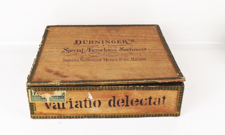 Alte Zigarrenkiste Dürninger Herrnhut Groß um 1930 