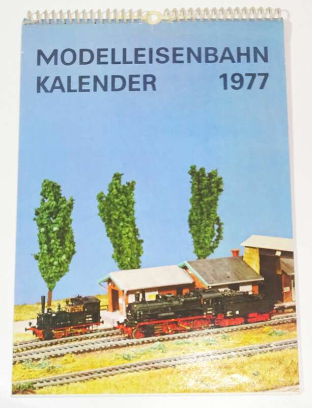 Modelleisenbahn Kalender 1977 Vintage Geburtstagsgeschenk  