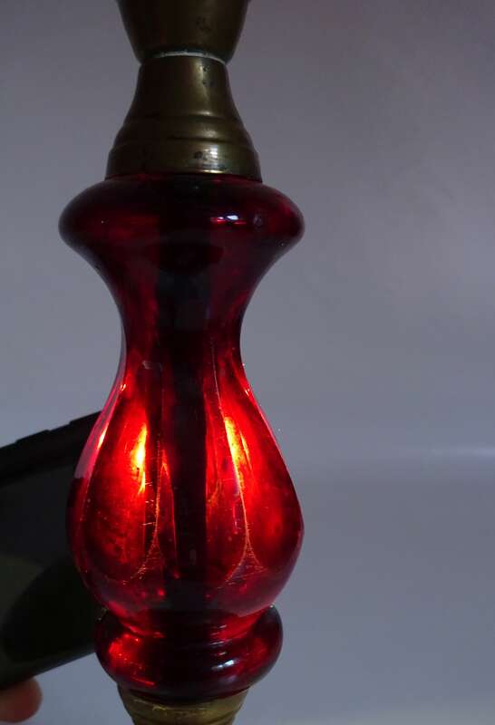 Kerzenständer 2 Stück Catalin Kunstharz Rot Vintage