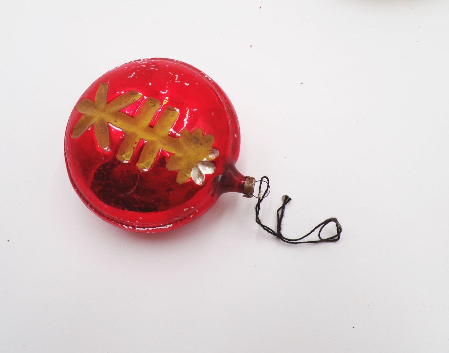 Alte Jul Kugel 4 Stück Weihnachtsschmuck Christbaumschmuck Jul Runen