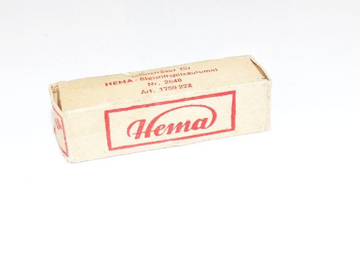 Hema 2648 Bleistiftanspitzer Anspitzmaschine Originalkarton Anspitzer