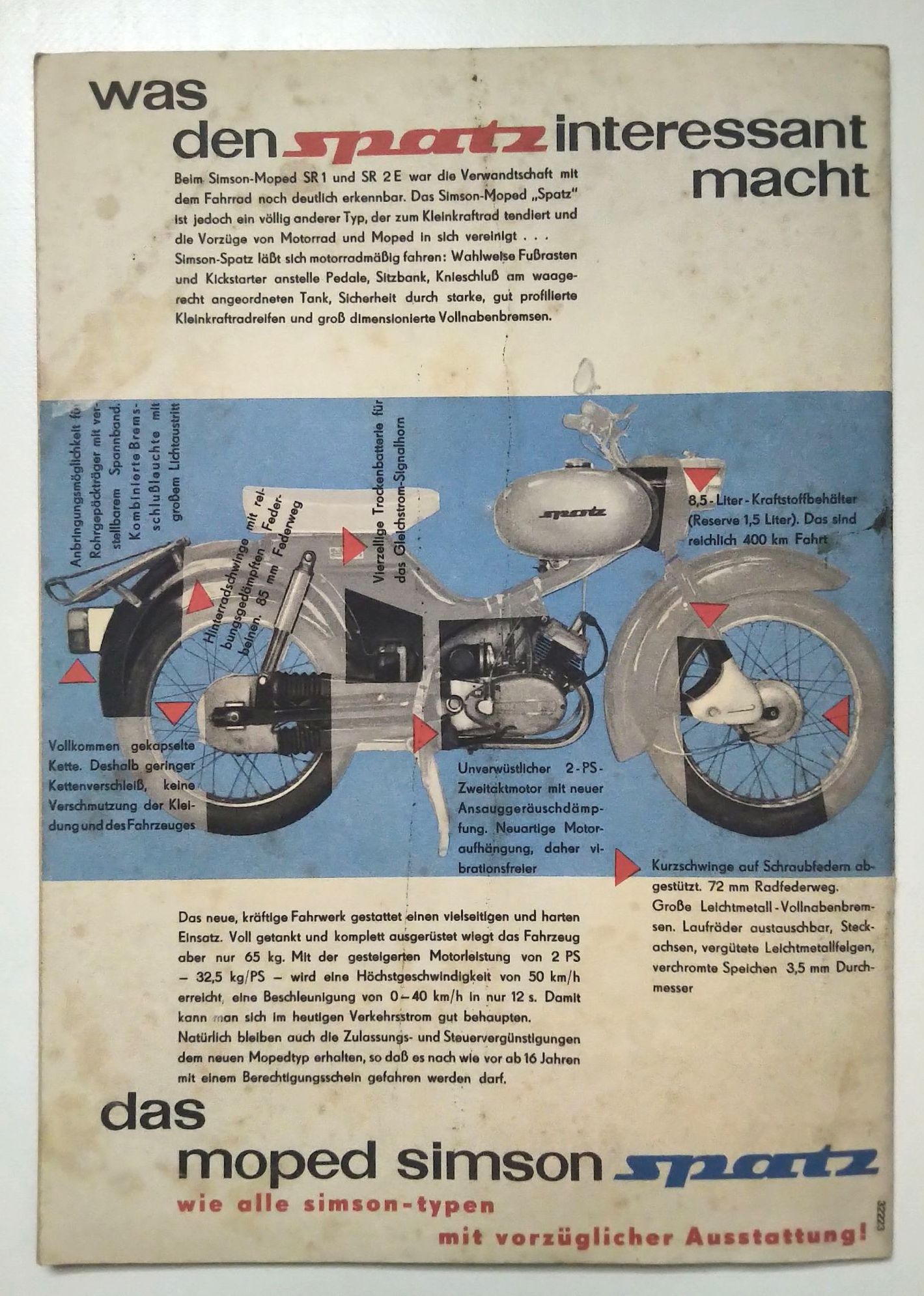 Kraftfahrzeugtechnik Zeitschrift DDR Nr 7 Simson Moped Spatz 1964 Kraftfahrzeugtechnik Zeitschrift DDR Nr 7 Simson Moped Spatz 1964