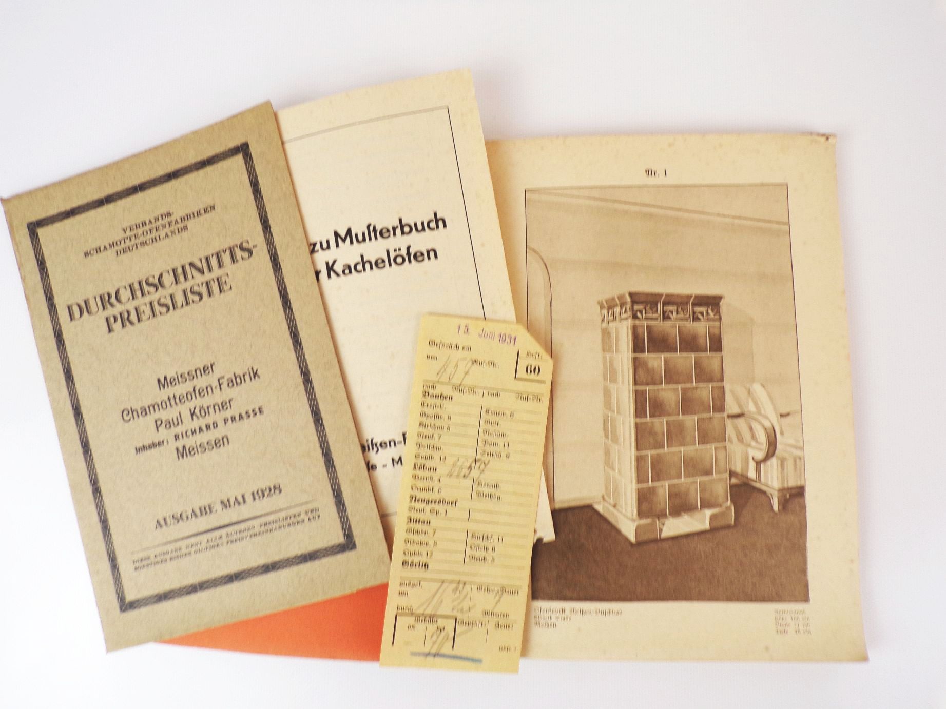 Meißner Kachelöfen Ofenfabrik Meissen Buschbad Elsbeth Prasse Katalog