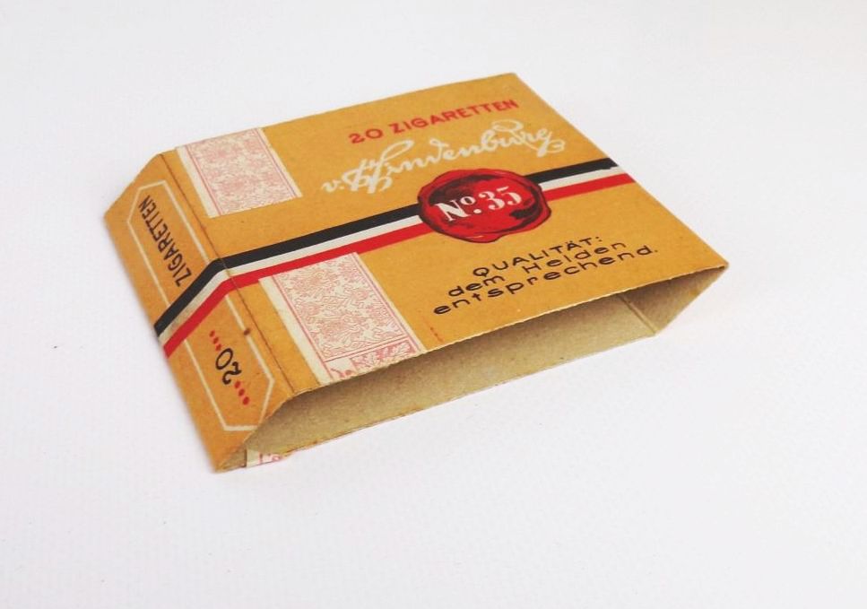 Alte Hindenburg Zigaretten Dose 1 Wk WW1 Zigarettenschachtel 