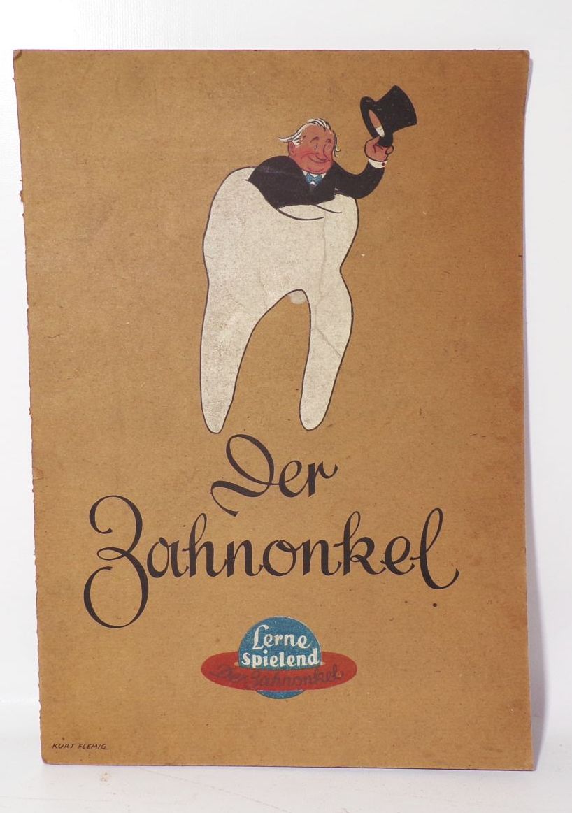 Der Zahnonkel Brettspiel Kurt Flemig 1940er 1950er Zahnarzt Spielbrett 