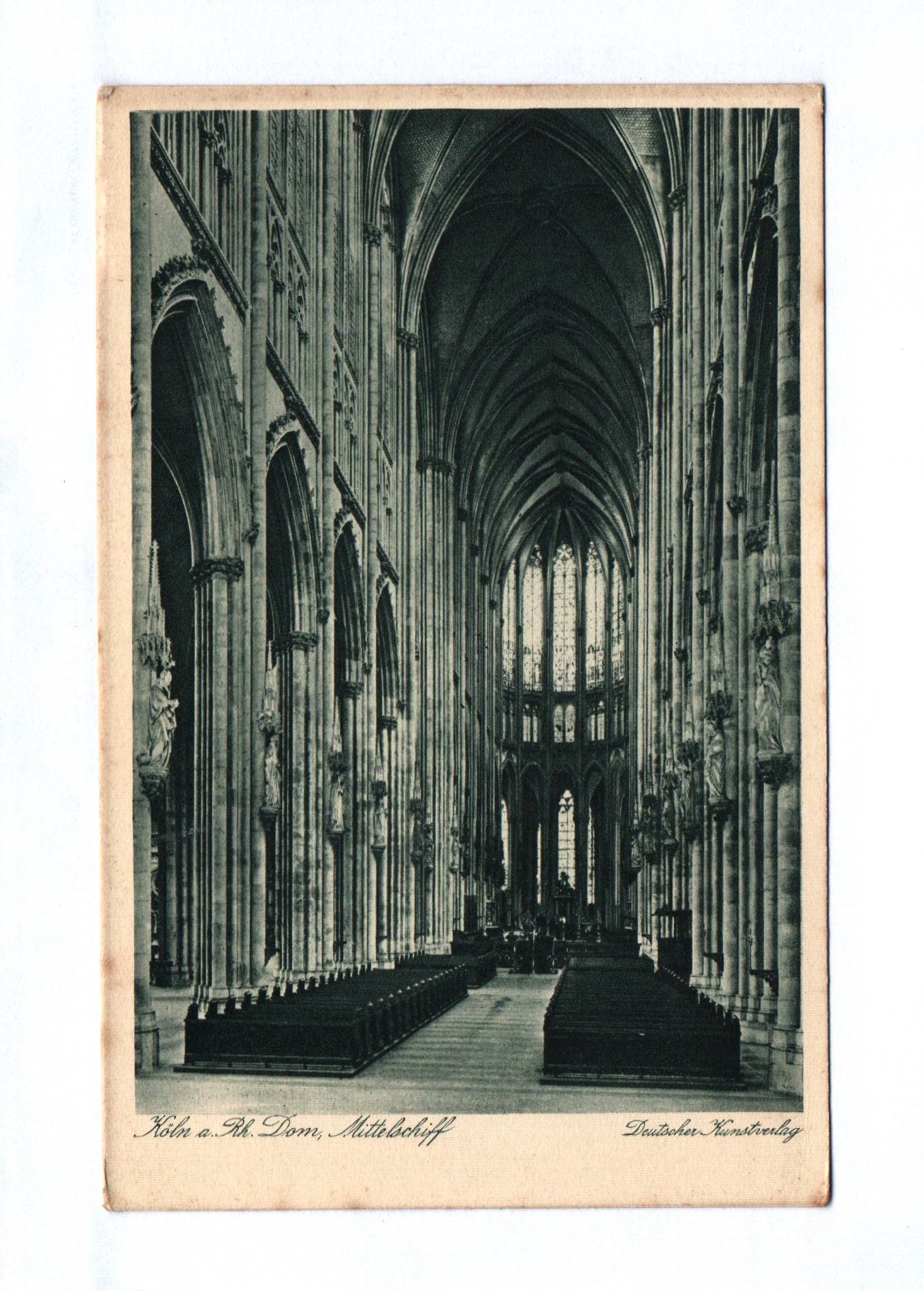 Ak Köln am Rhein Dom Mittelschiff