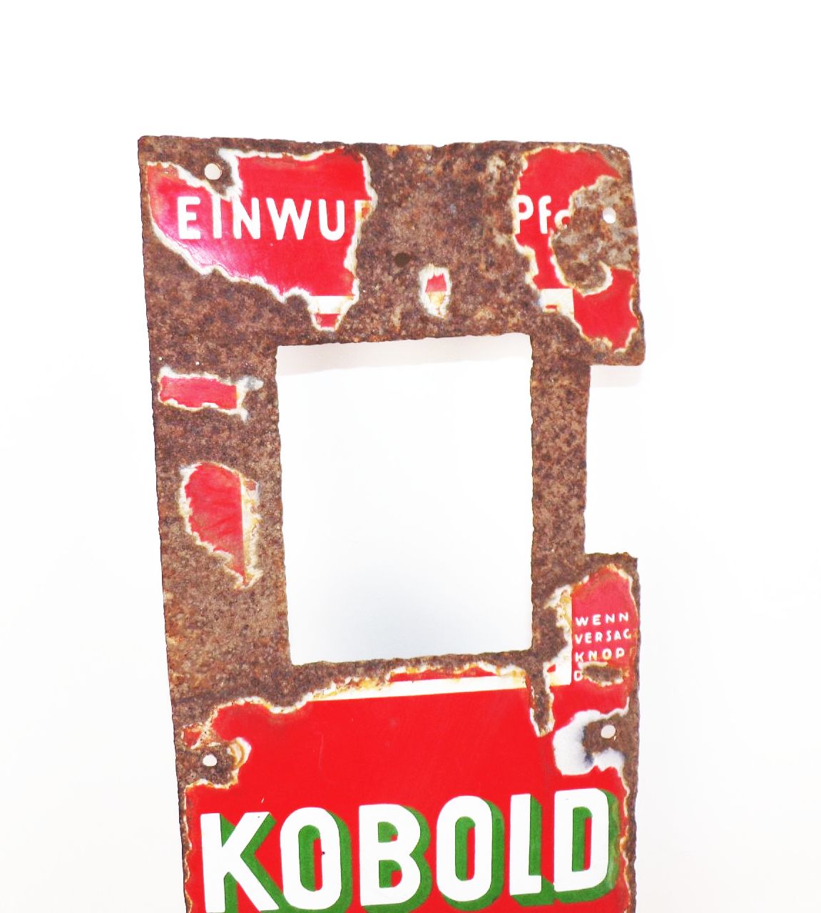 Altes Emailschild Kobold Schokolade Automaten Emaille Schild 