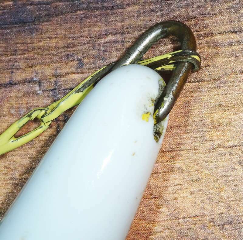 Alter Porzellan WC Griff Fedor Vogt Klempner Görlitz Reklame Klogriff Zieher