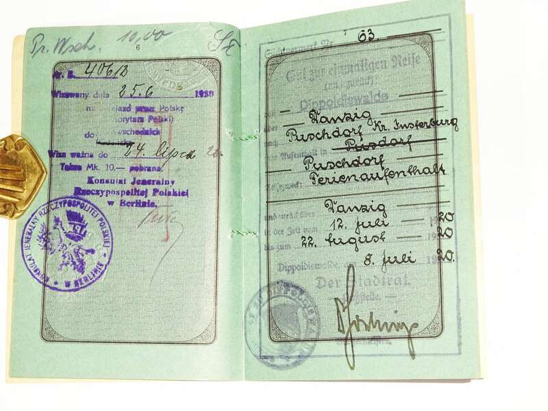 Reisepass Deutsches Reich Sachsen 1921 Pflegerin Danzig Purschdorf