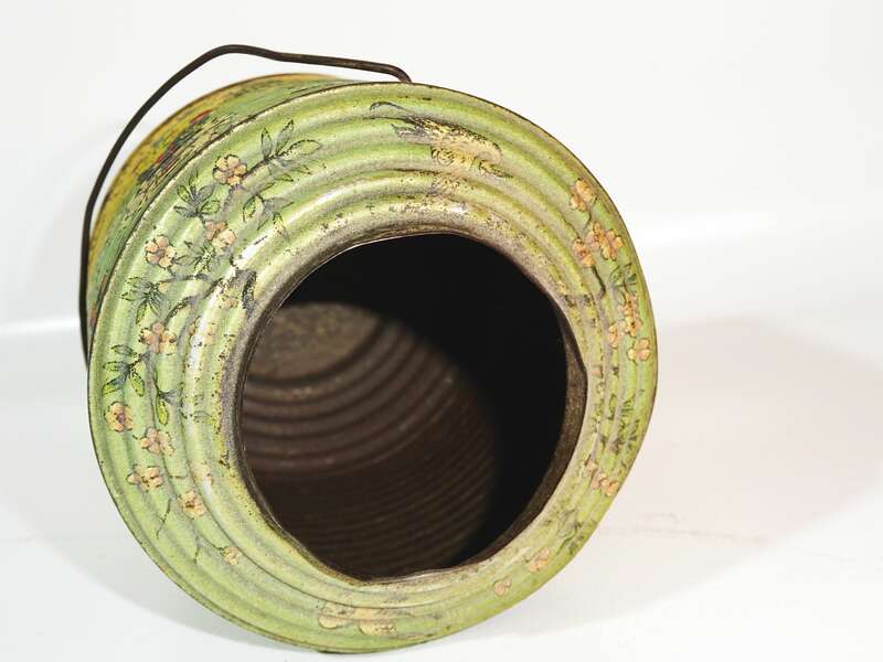 Alte Blechdose Tee Riquet Lampion lithografiert um 1900 1910 Teedose