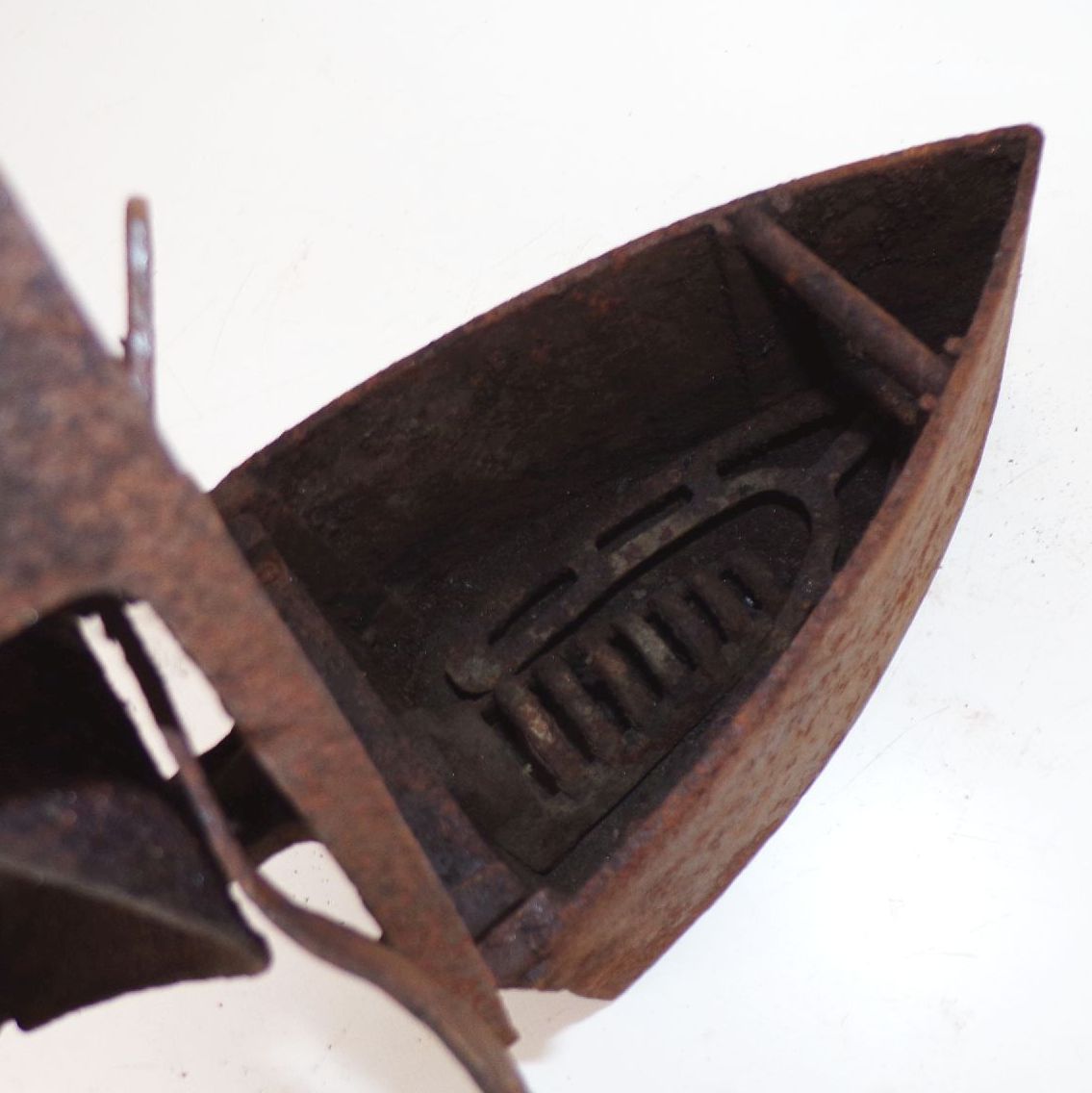 Altes Bügeleisen Antik Eisen Holzgriff Deko 