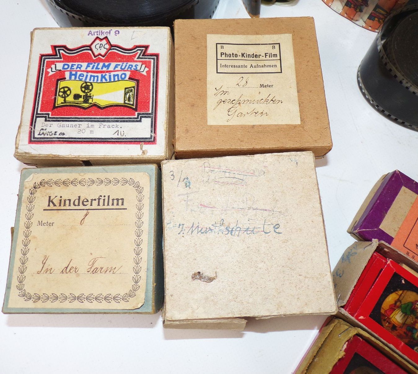 Carette Laterna Magica OVP Konvolut Glasplatten Bilder 35 mm Filme Nachlass