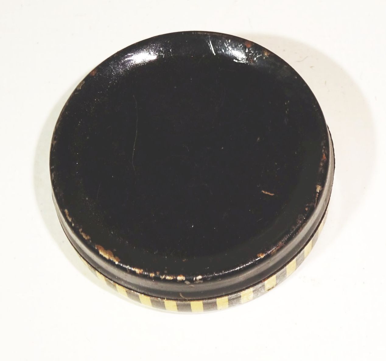 Alte Blechdose Erdal Rotfrosch Lederpasta Kaufmannsladendose 1930er 