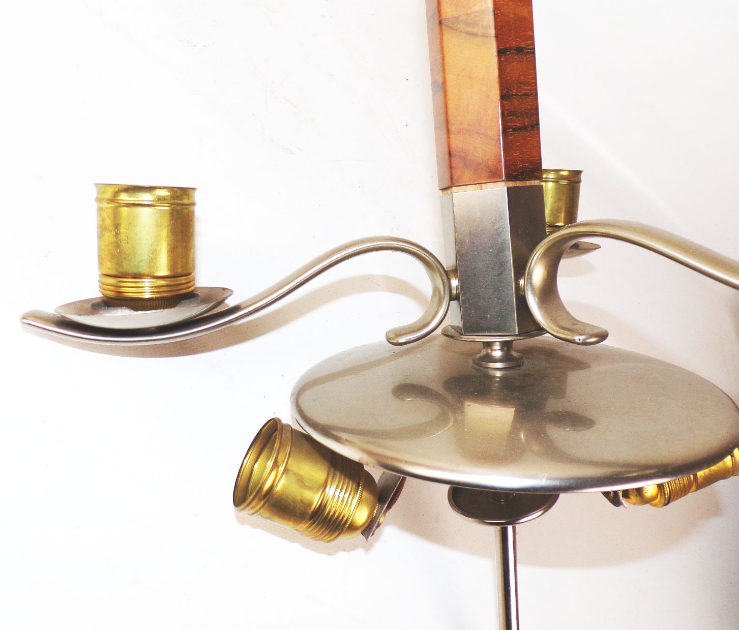 Art Deco Deckenleuchte Ersatzteil Bauhaus Lampe E27 Messing Metall Holzdesign