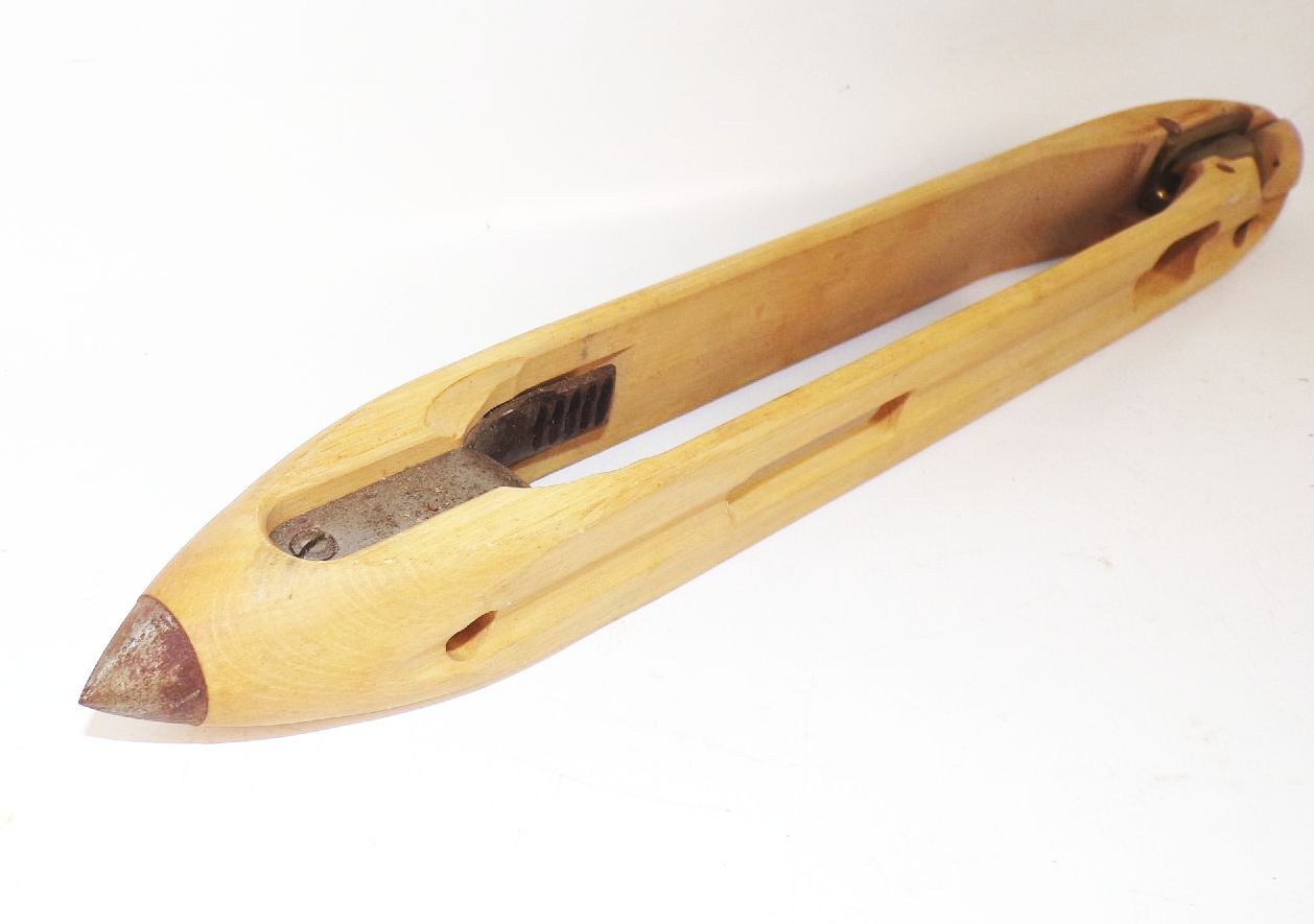 Altes Weber Schiffchen 3 Stück Schnellschütz für Webstuhl 