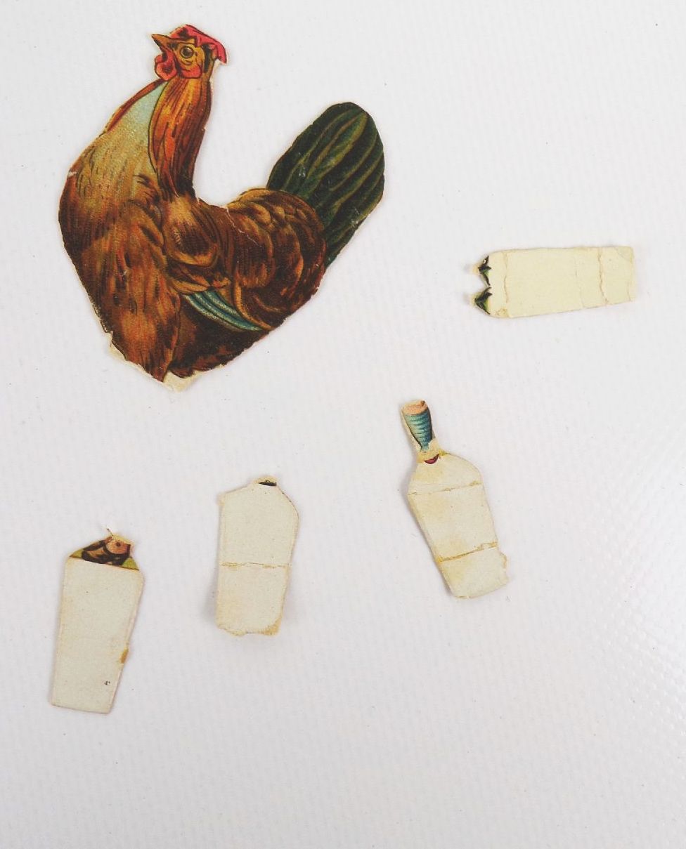 Des Kindes liebstes Spiel um 1890 Litho Steckbilder oder bewegte Bilder 