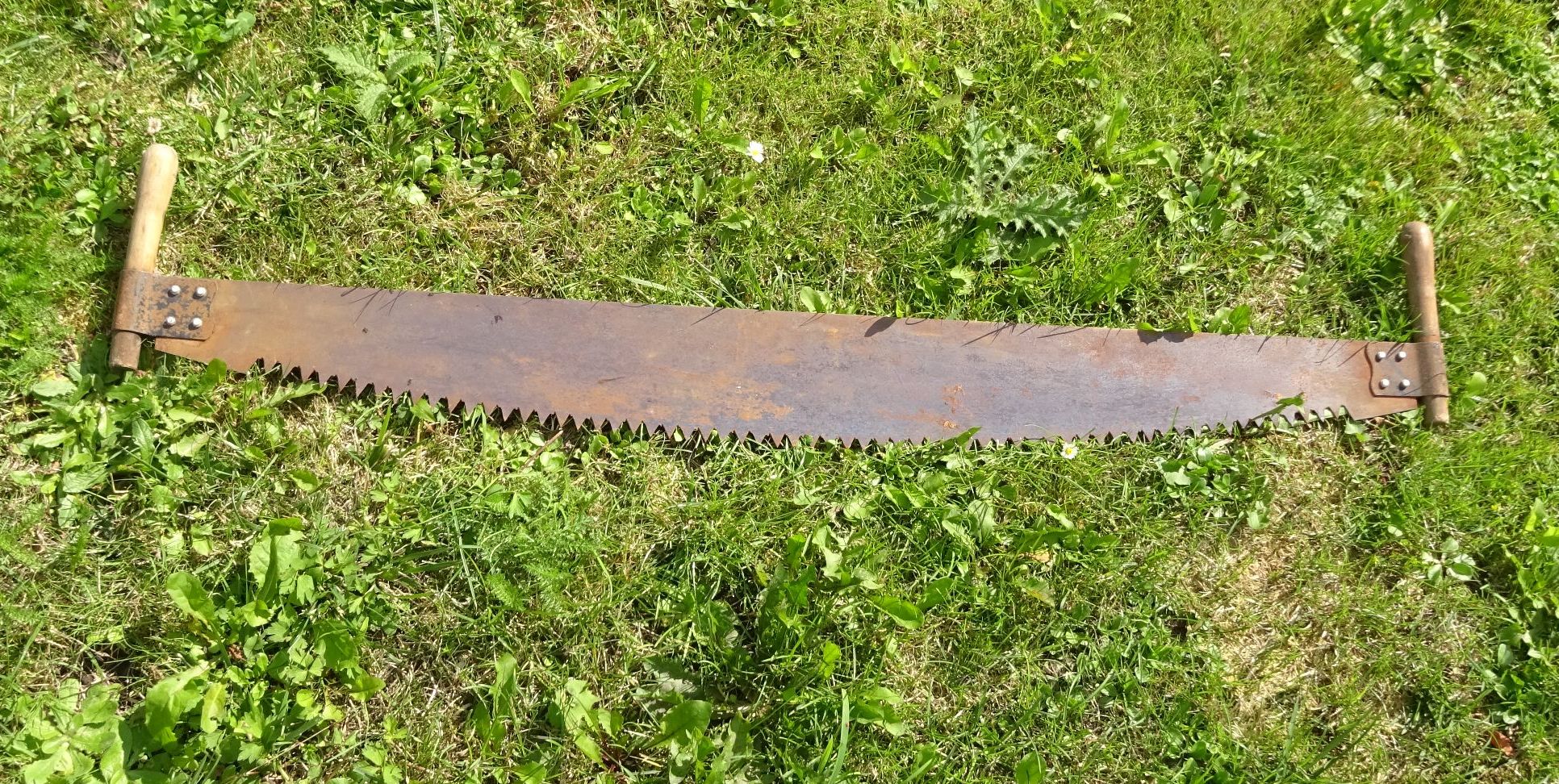 Alte Säge Hochzeit Zweimannsäge 106 cm Holzsäge Schrotsäge Alte Säge Hochzeit Zweimannsäge 106 cm Holzsäge Schrotsäge