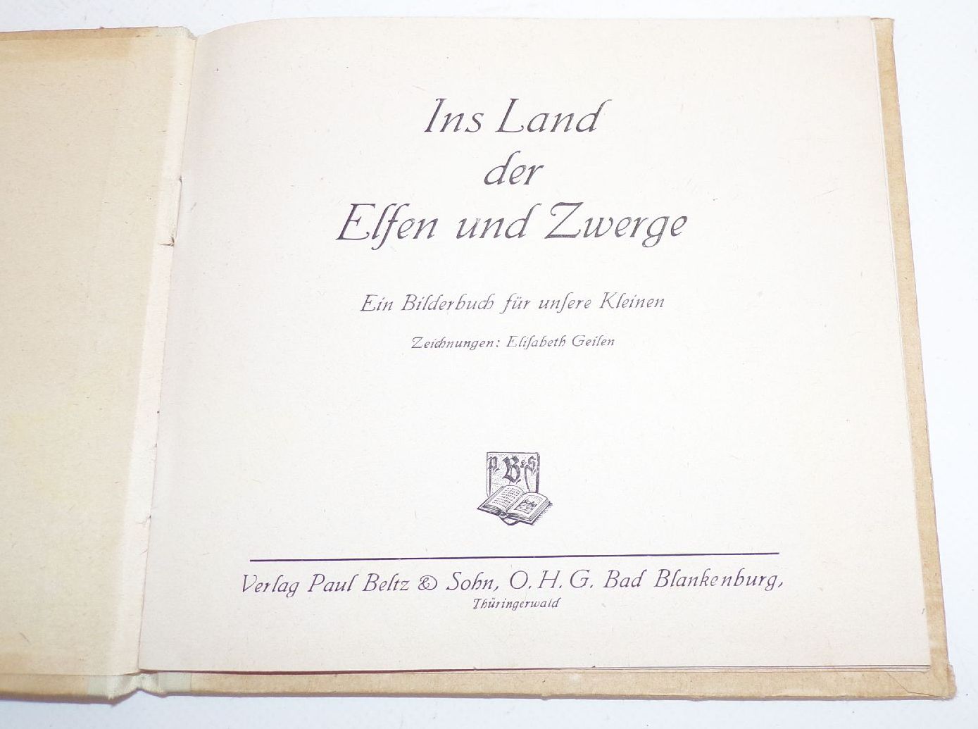 Ins Land der Elfen und Zwerge Bilderbuch für unsere Kleinen 1946