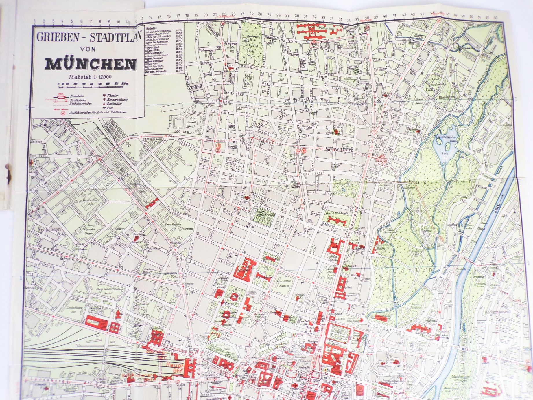 Alter Grieben Stadtplan München kleine Ausgabe Alter Grieben Stadtplan München kleine Ausgabe
