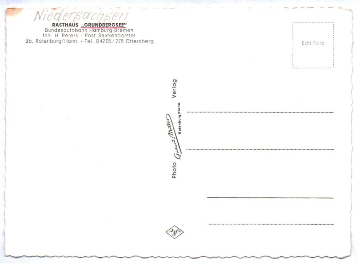 Foto Ak Rasthaus Grundbergsee Sottrum Bundesautobahn Hamburg Bremen Foto Ak Rasthaus Grundbergsee Sottrum Bundesautobahn Hamburg Bremen
