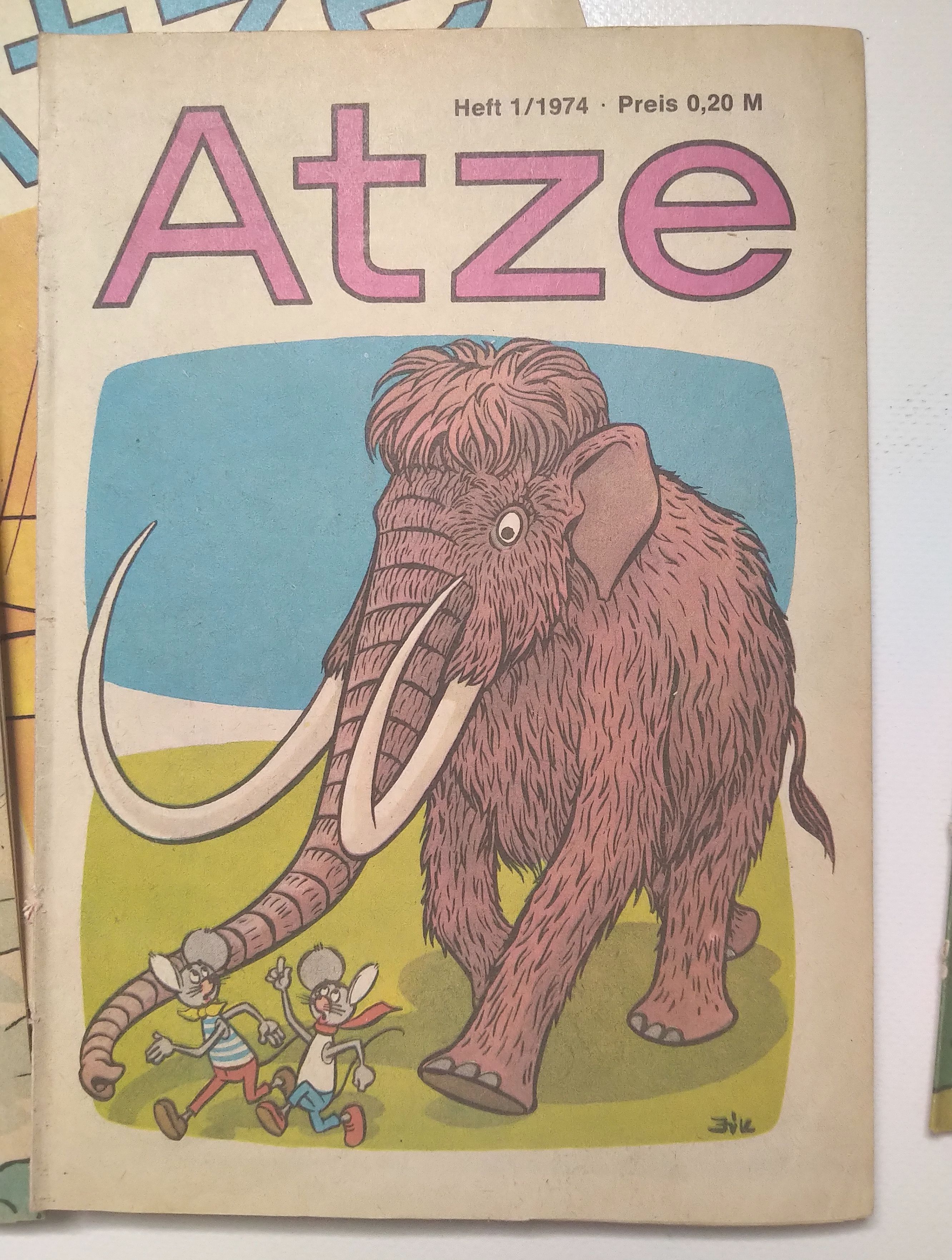 Atze Hefte 1 Jahrgang mit 12 Heften DDR Kinder Comic 1974