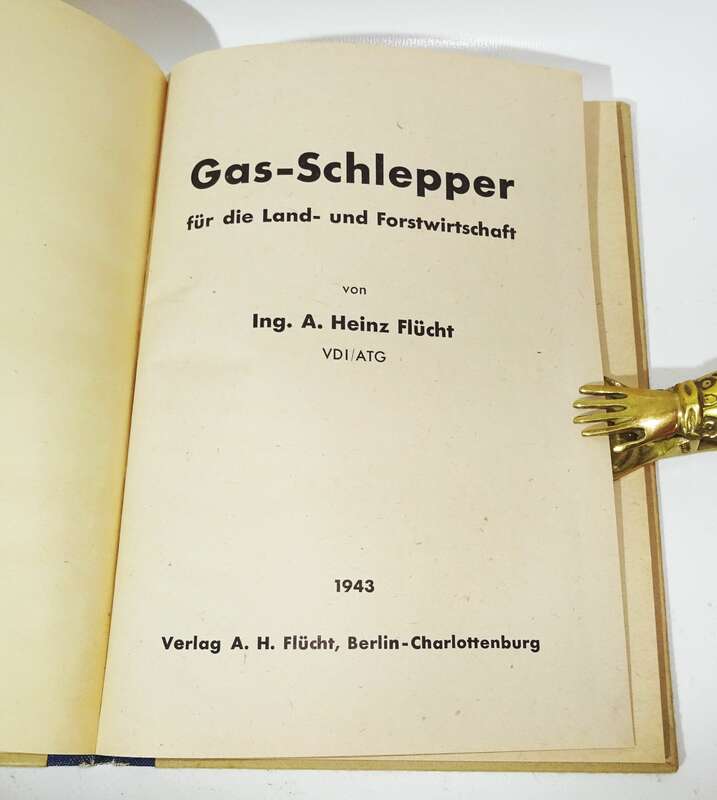 Gas Schlepper für Landwirtschaft Forstwirtschaft Flücht 1943 Traktor Bulldog