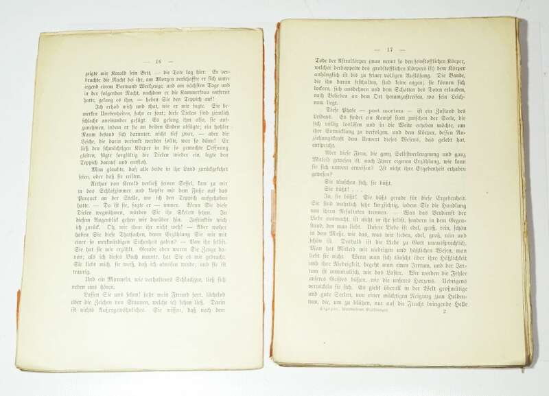 Emile Signone Wundersame Erzählung EA Lorsch Philosophie Spirituismus