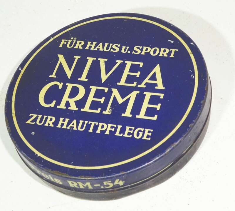 Alte Nivea Creme Blechdose für Haus und Sport Nr 368 vintage