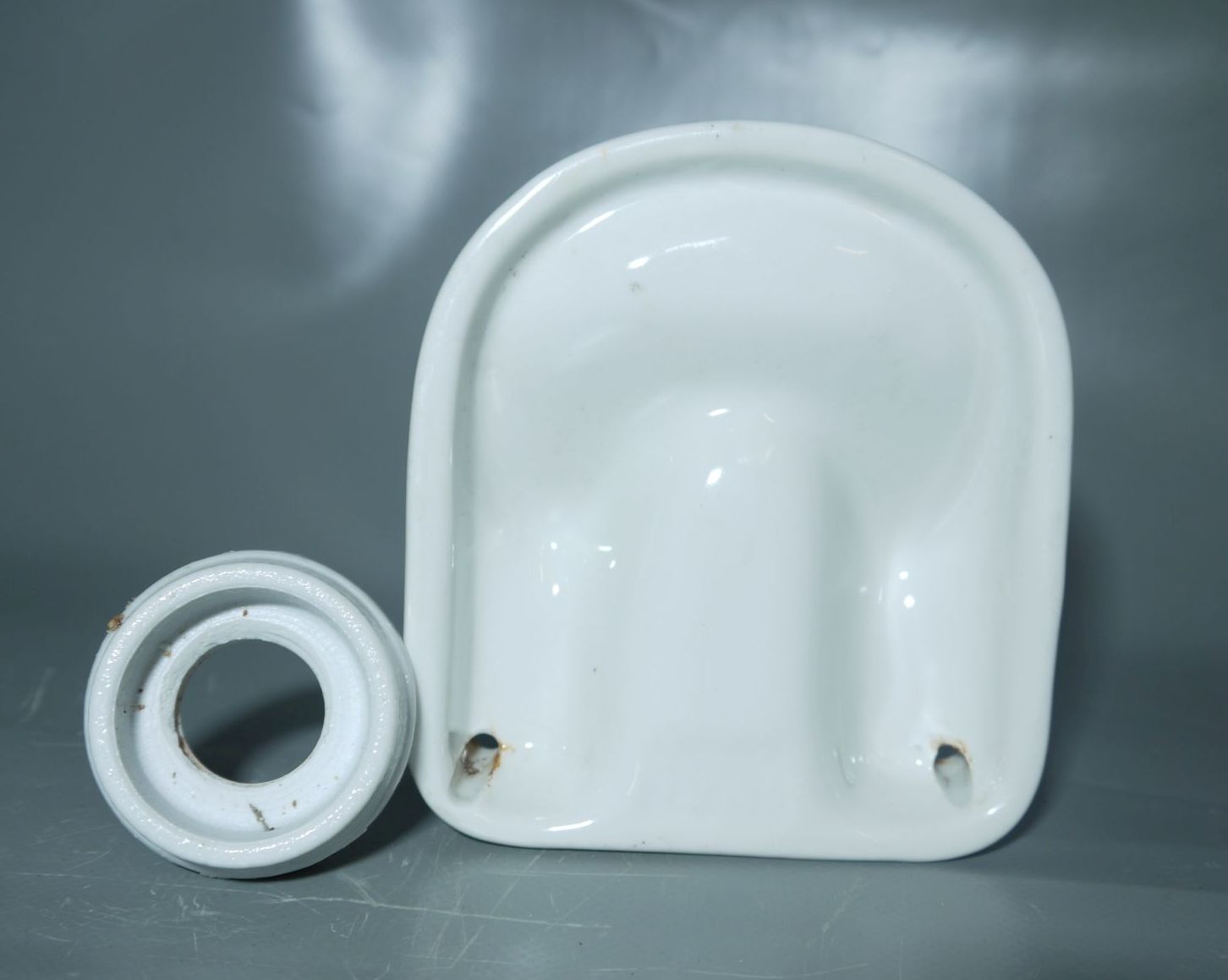 Alte Glas Kugellampe Porzellan Weiss Kellerlampe E27 Bauhaus 