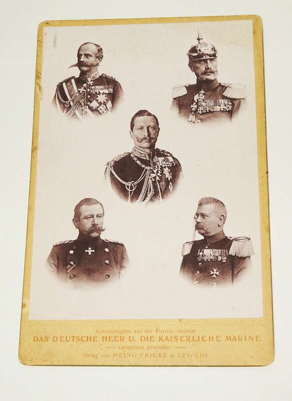 Kabinettfoto Das deutsche Heer und die kaiserliche Marine Fricke Leipzig Portraits 