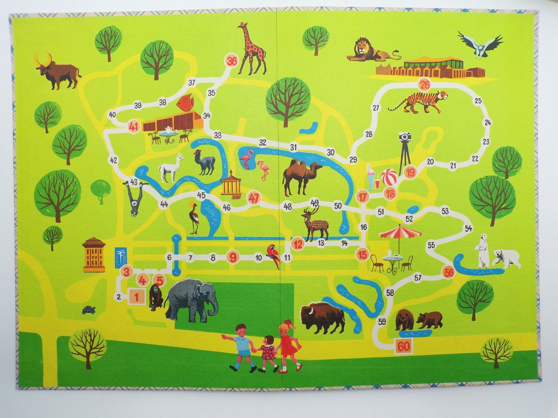 Spika Brettspiel Tierparkspiel 1973 DDR