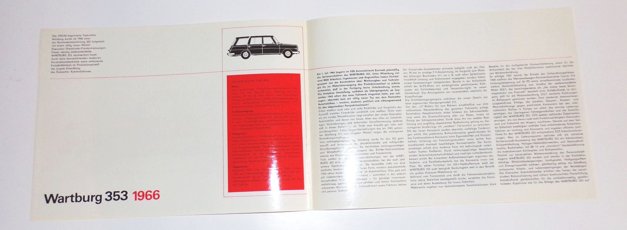 DDR Mappe Acht Jahrzehnte Automobile aus Eisenach 1974