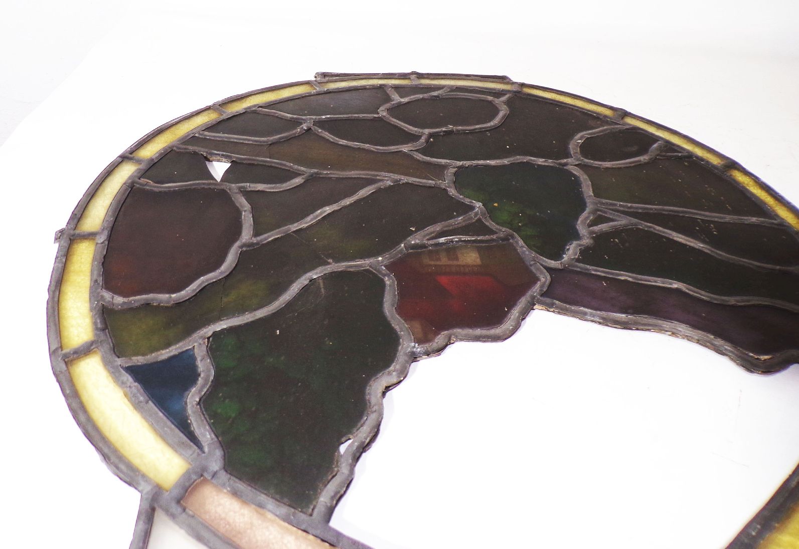 Bleifenster Fensterbilder uralte Bleiverglasung 2 Stück Fenster