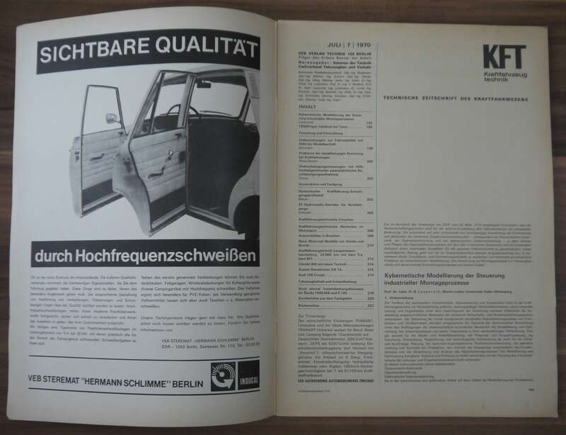 120 Jahre TATRA 22 000 km mit dem Trabant 601 KFT DDR Heft Juli 1970