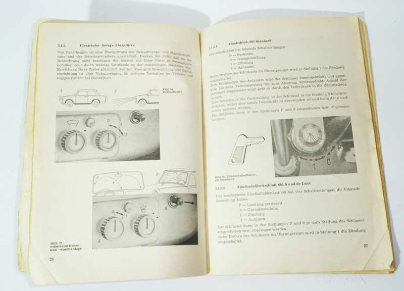 Trabant Betriebsanleitung 601 Ausgabe 1970 VEB Sachsenring DDR