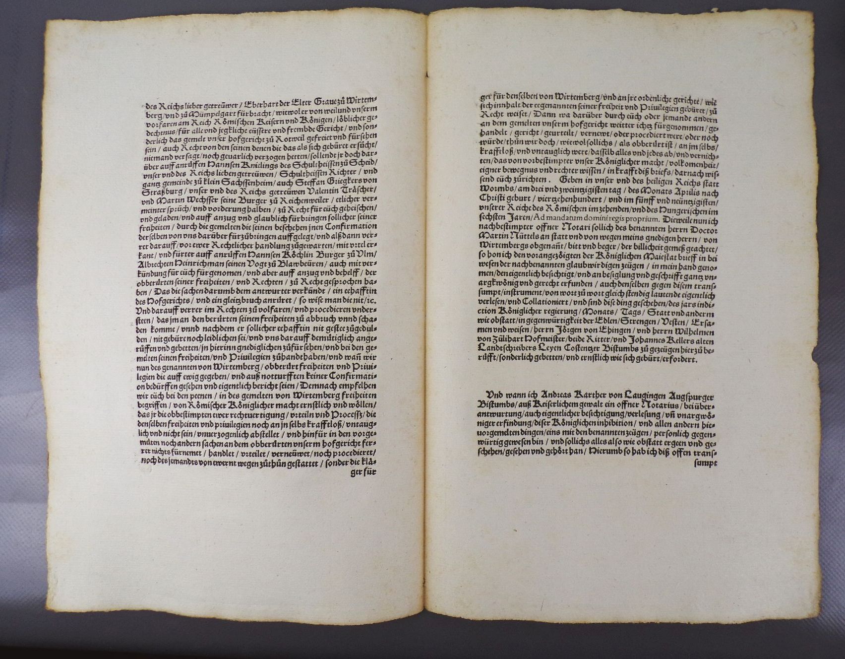 Dekret 1495 Notar Krather von Laugingen Augsburg Bistum Dekret 1495 Notar Krather von Laugingen Augsburg Bistum