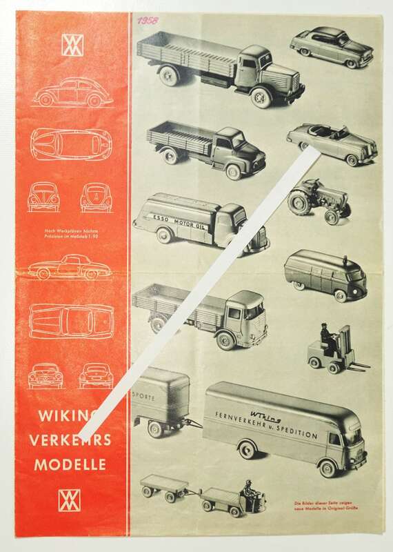 Prospekt Wiking Modelle 1958 Verkehrsmodelle 