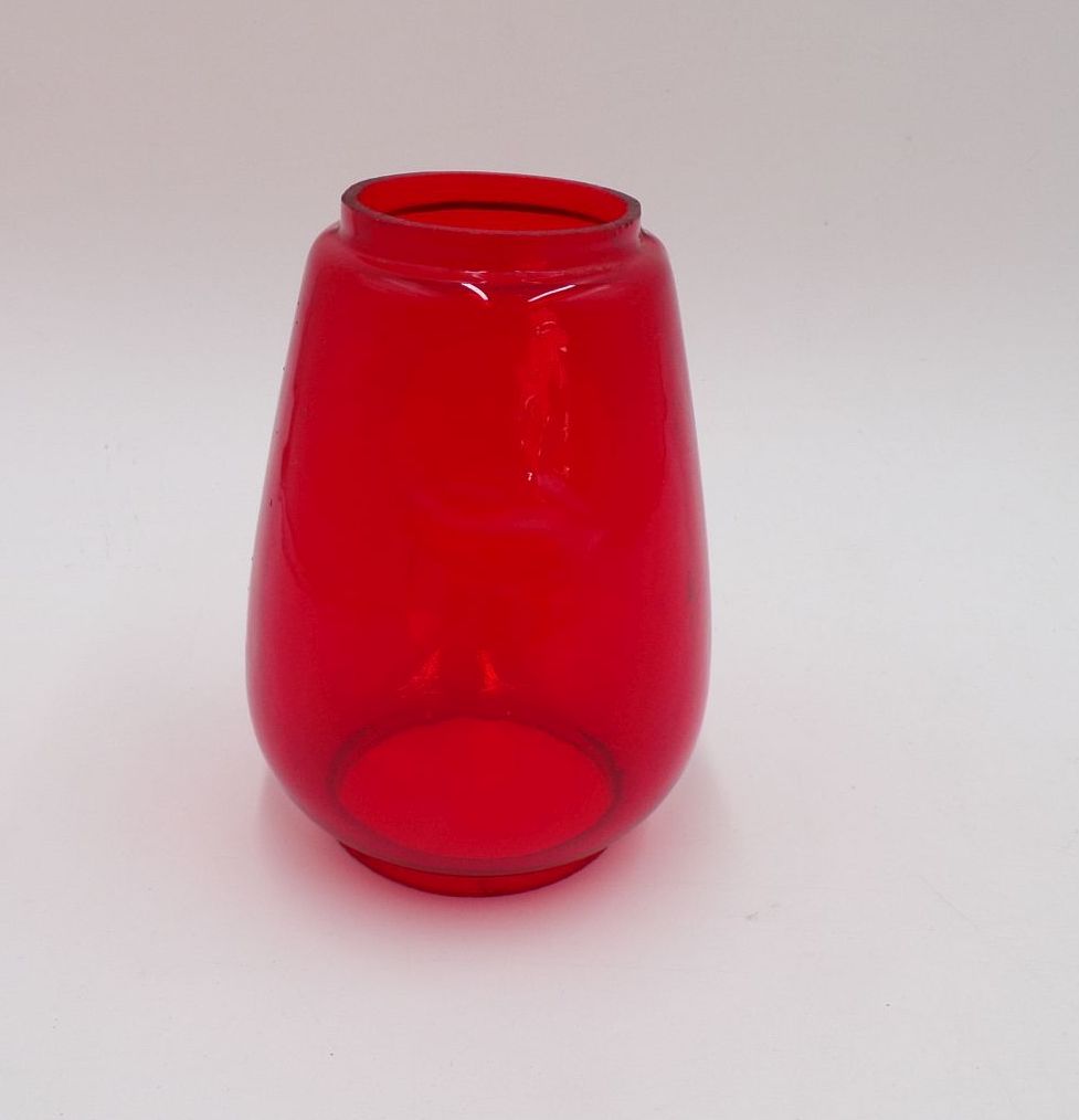 Altes Feuerhand Lampenglas Rot Ersatzglas 