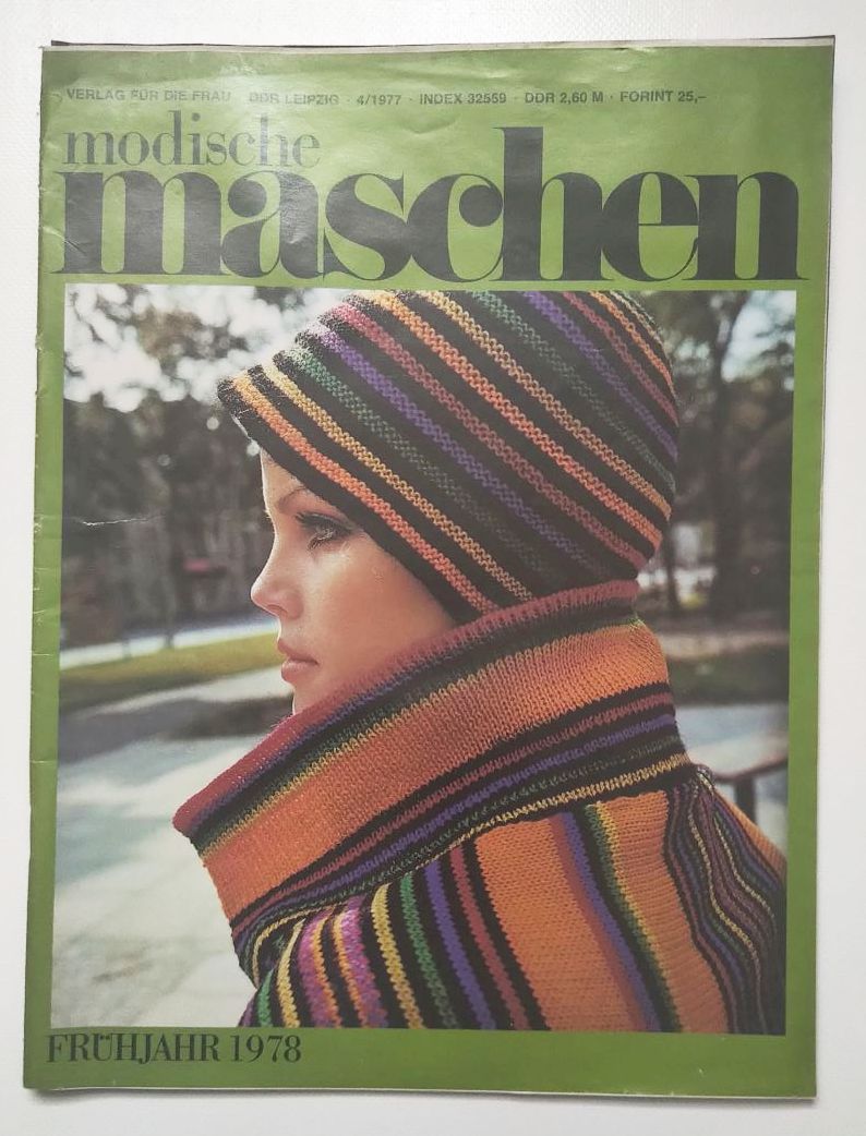 DDR Modezeitschrift Modische Maschen Nr 4 mit Schnittmuster 1977 Frühjahr