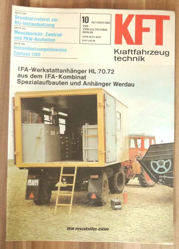 KFT Grundsatzreferat Kfz Instandsetzung Messebericht Oktober 1982 DDR
