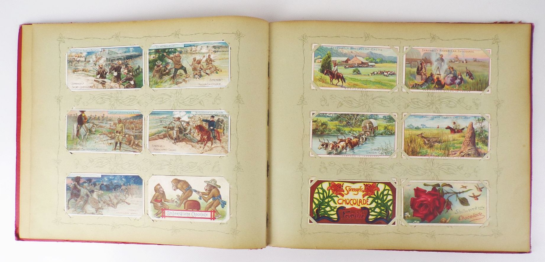 Sprengel Bilder Sammelbilderalbum um 1900 Kaufmannsbilder trading cards Sprengel Bilder Sammelbilderalbum um 1900 Kaufmannsbilder trading cards