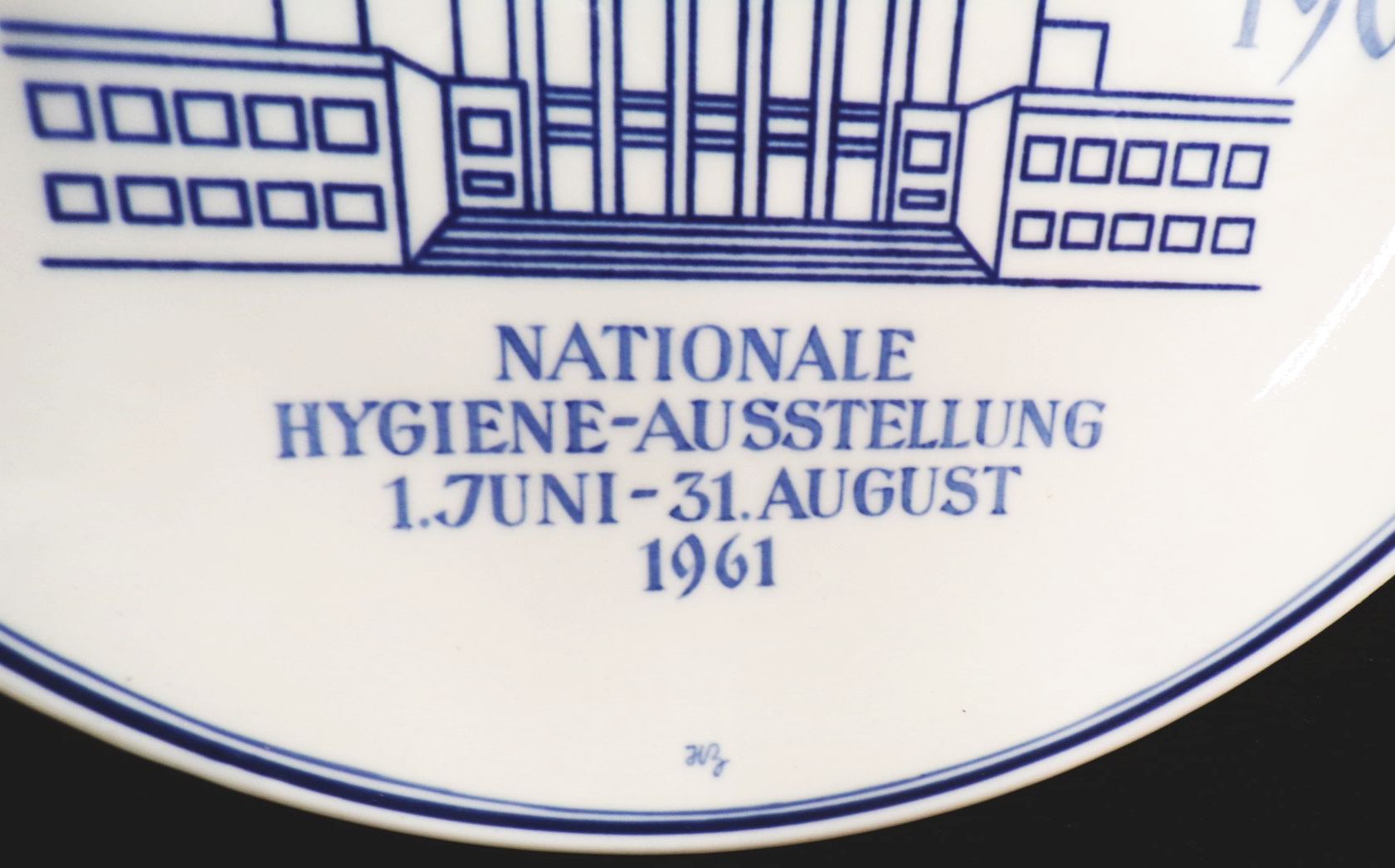Meissen Wandteller Deutsches Hygiene Museum Dresden 1911 bis 1961
