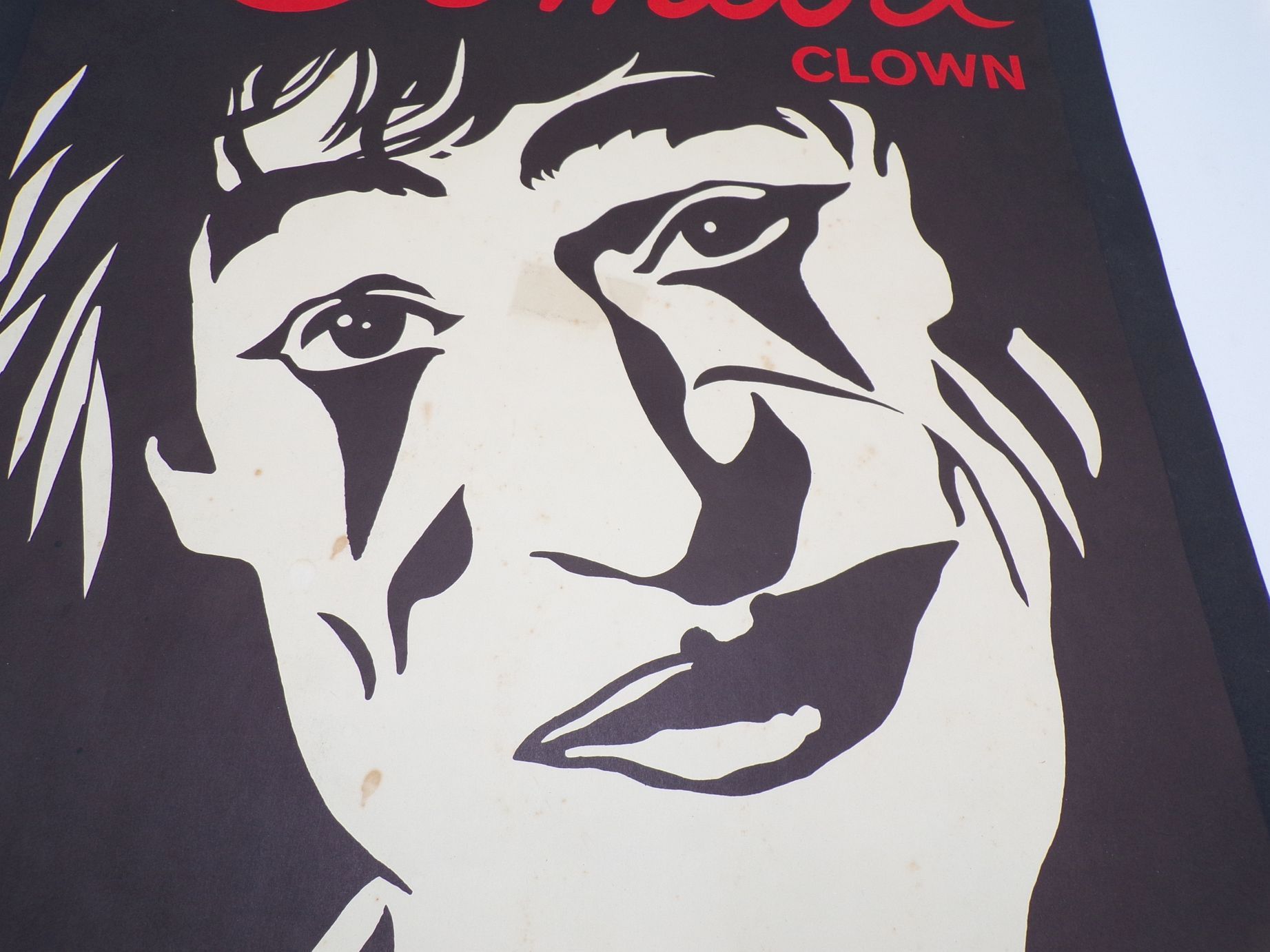 Altes Plakat Clown Dimitri mit Autogramm Vintage Zirkus 