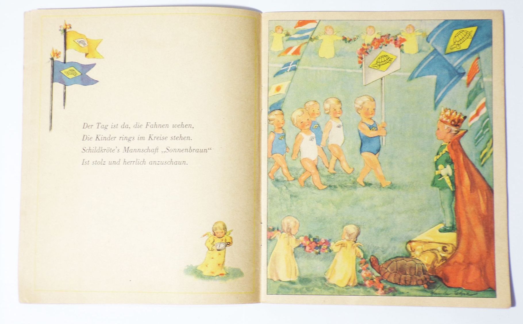 Olympia im Puppenreich Schildkröt Puppen altes Kinderbuch 