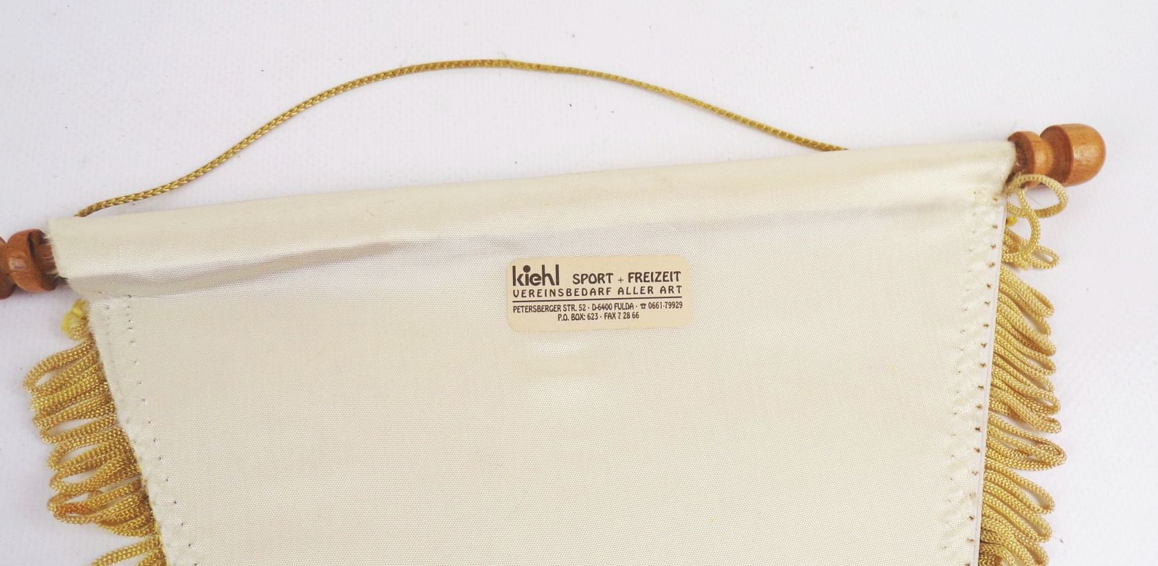 Wimpel Fußballsport Verein Hoyerswerda e V schwarz gelb Vintage Wimpel Fußballsport Verein Hoyerswerda e V schwarz gelb Vintage