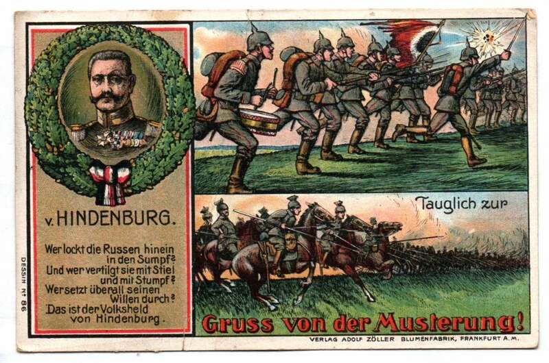 Ak Gruß von der Musterung Hindenburg 1 Wk