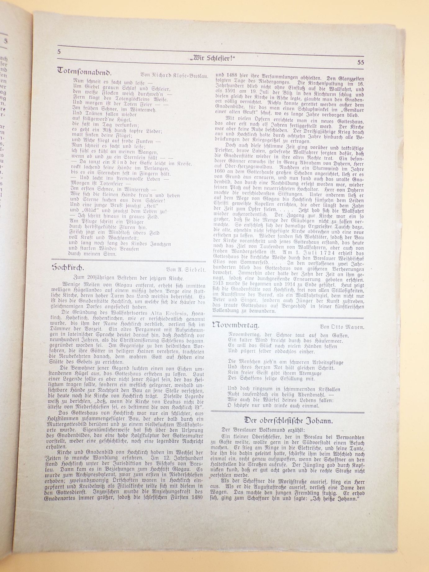 Alte Zeitung Wir Schlesier Schweidnitz 1924 1925 Schlesien