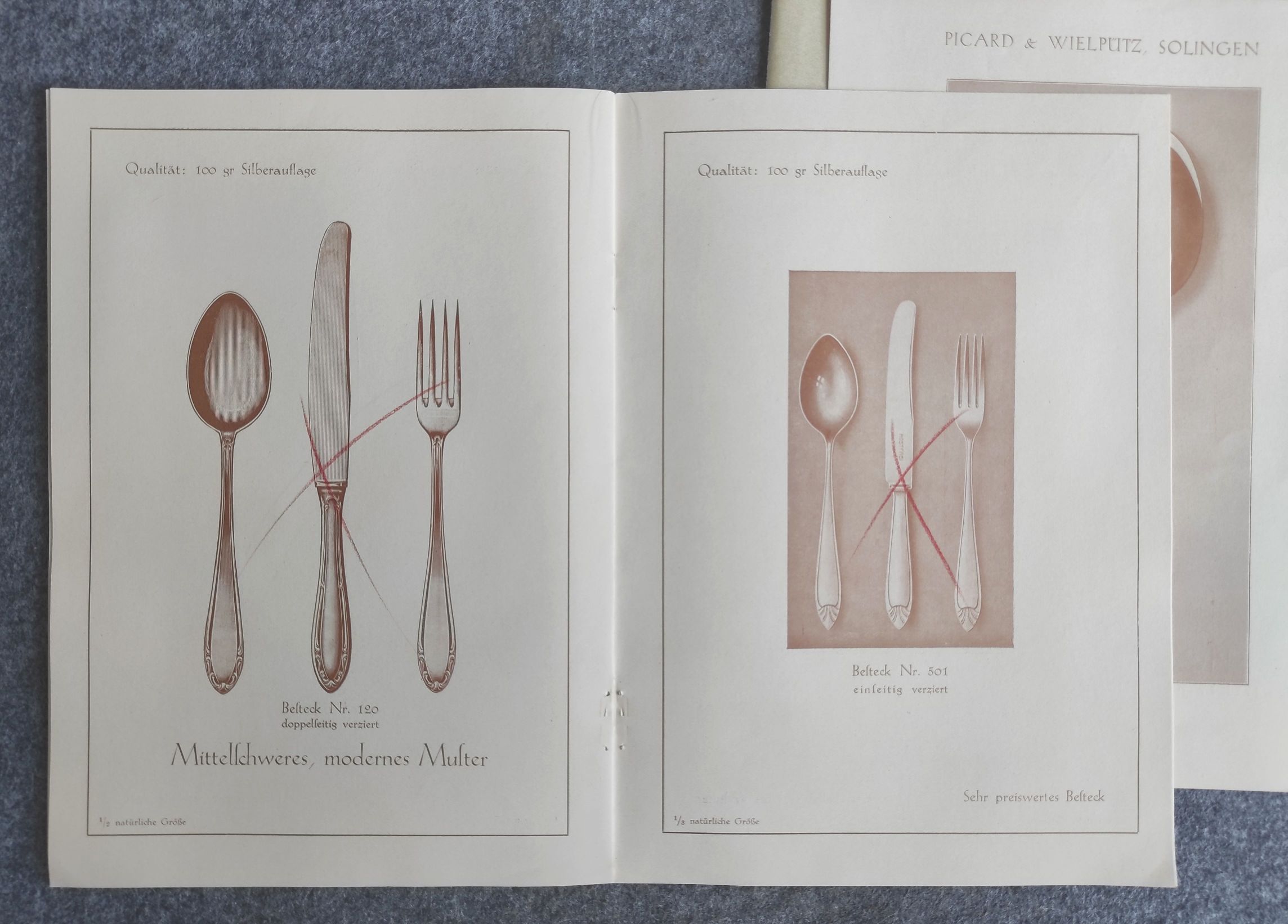 Alter Katalog mit Beilage 2 Preislisten Ricard Wielputz Solingen Bestecke Alter Katalog mit Beilage 2 Preislisten Ricard Wielputz Solingen Bestecke