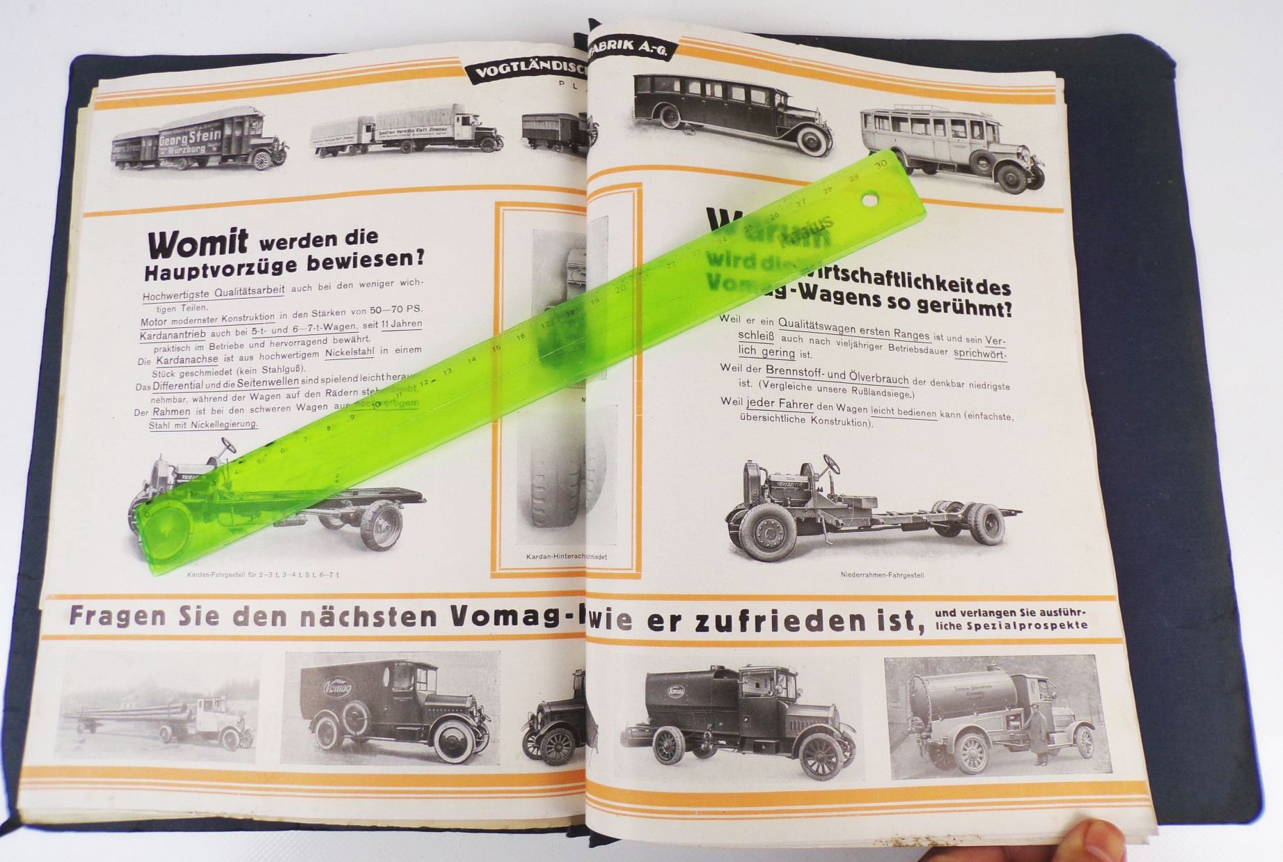 Vomag Plauen Automobil Lastkraftwagen Angebot 1927 Fotos Prospekte