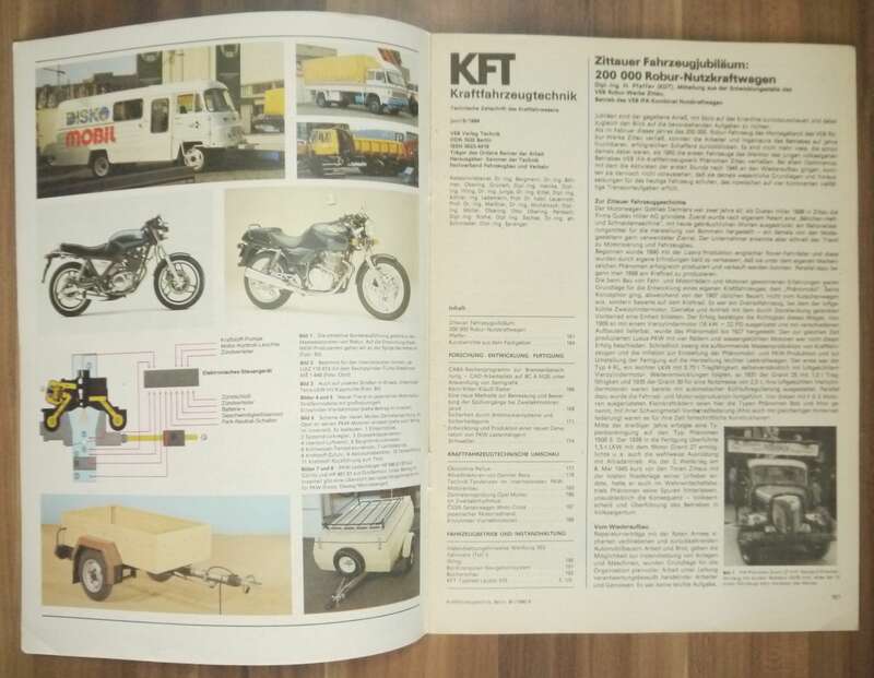 KFT Juni 1986 ROBUR vielseitig einsetzbar Zittauer Fahrzeugjubiläum IFA Mobile